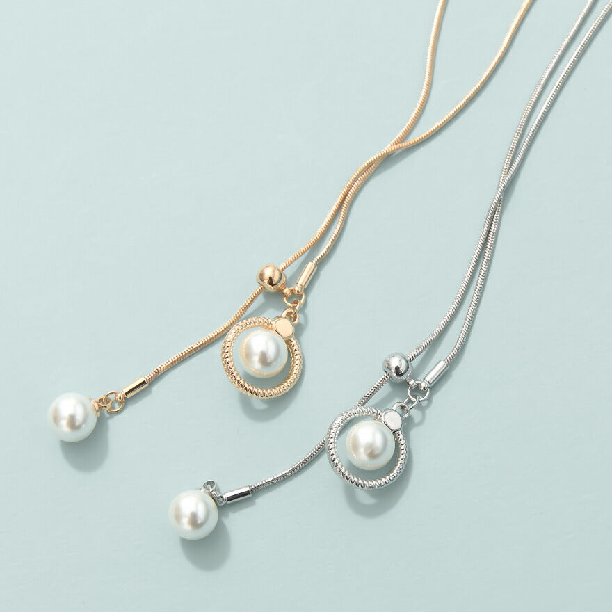 【3%OFFクーポンで3094円】ネックレス結婚式ロングマルチウェイパールアクセサリーマグネットパーティーゴージャスショートレディースチェーンウェディングシンプルボリュームパールネックレス