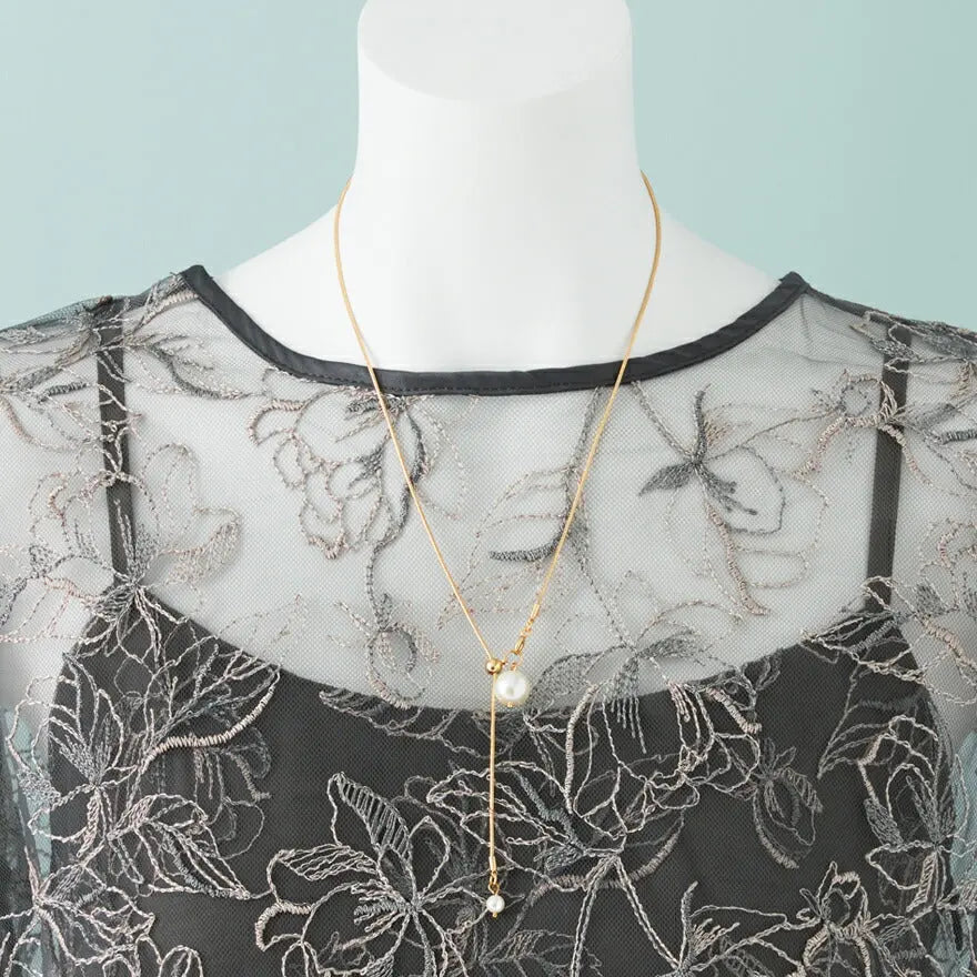 【3%OFFクーポンで3094円】ネックレス結婚式ロングマルチウェイパールアクセサリーマグネットパーティーゴージャスショートレディースチェーンウェディングシンプルボリュームパールネックレス