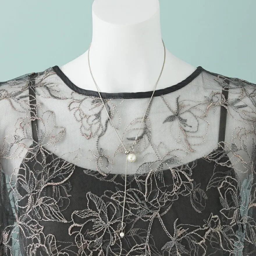 【3%OFFクーポンで3094円】ネックレス結婚式ロングマルチウェイパールアクセサリーマグネットパーティーゴージャスショートレディースチェーンウェディングシンプルボリュームパールネックレス