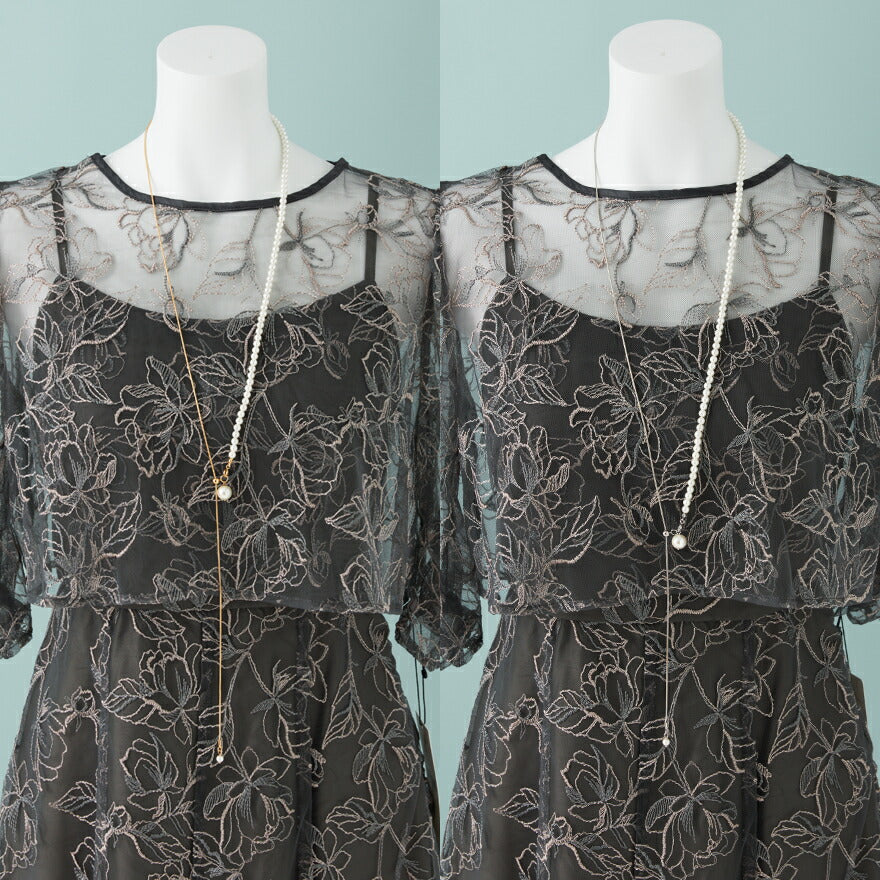 【3%OFFクーポンで3094円】ネックレス結婚式ロングマルチウェイパールアクセサリーマグネットパーティーゴージャスショートレディースチェーンウェディングシンプルボリュームパールネックレス