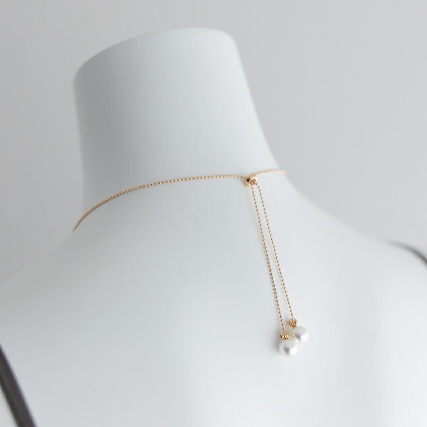 ネックレス結婚式パールアクセサリーパーティーゴージャスショートレディース2連50cm2WAYウェディングシンプルボリュームパールネックレス