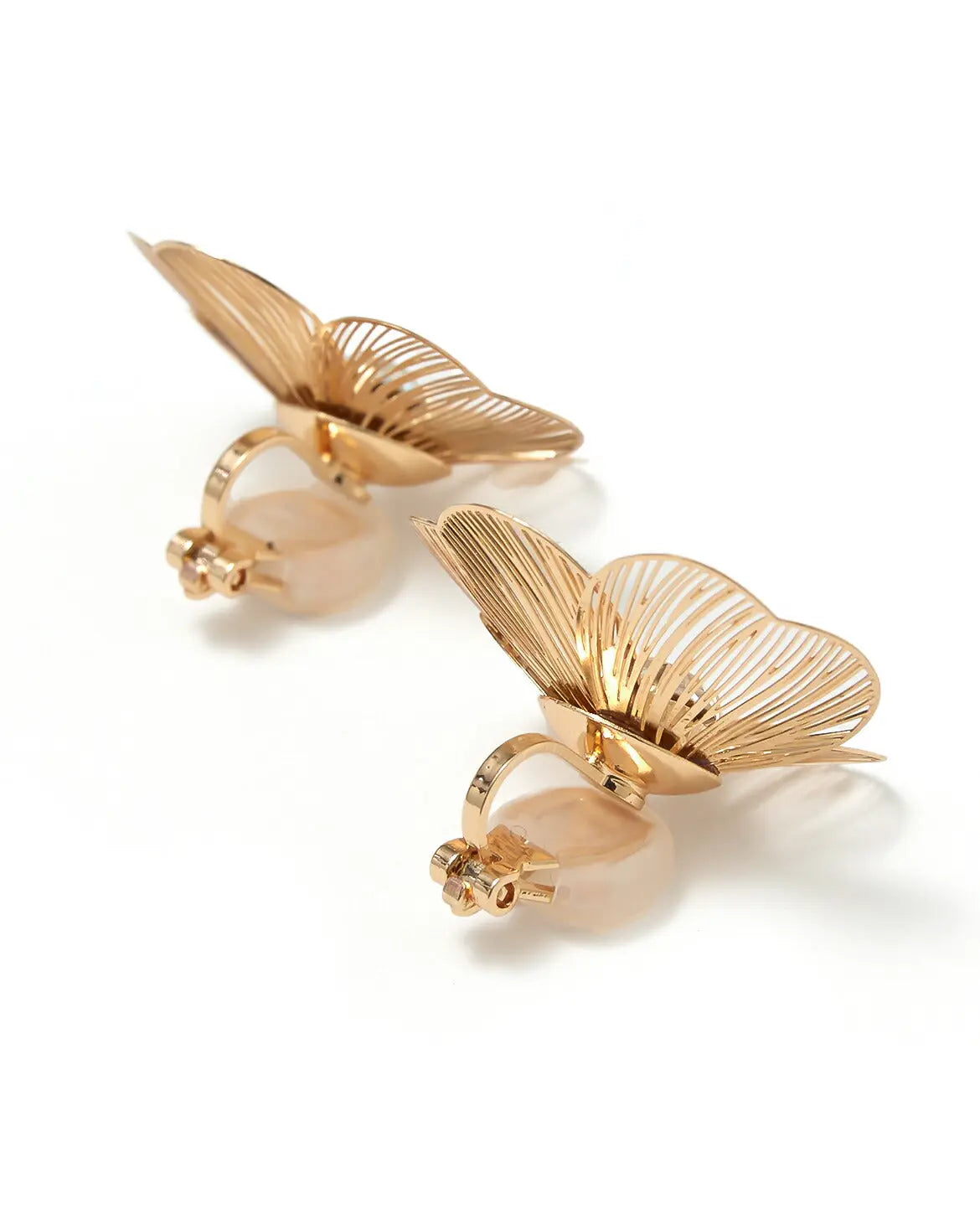 イヤリングピアス結婚式ストーンアクセサリー大ぶり花乳白色透明感ミニマルゲストウェディングビジューパーティーゴールド和装花嫁ボリュームお呼ばれ二次会