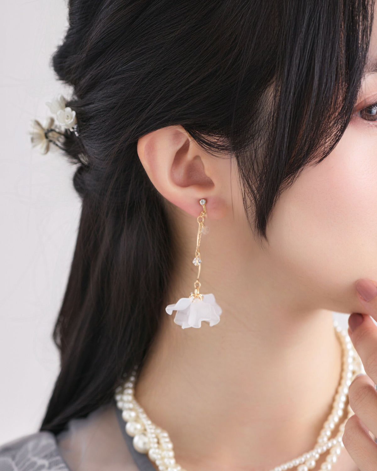 ヘアアクセサリー結婚式パールUピンアクセサリーヘアアクセサリーゲストパーティーヘアアクセゴールドお呼ばれ二次会