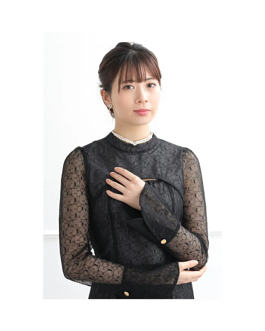 編み上げパールネックレス ネックレス パール 結婚式 アクセサリー チョーカー フォーマル パーティー レディース ウェディング シンプル ボリューム ショート