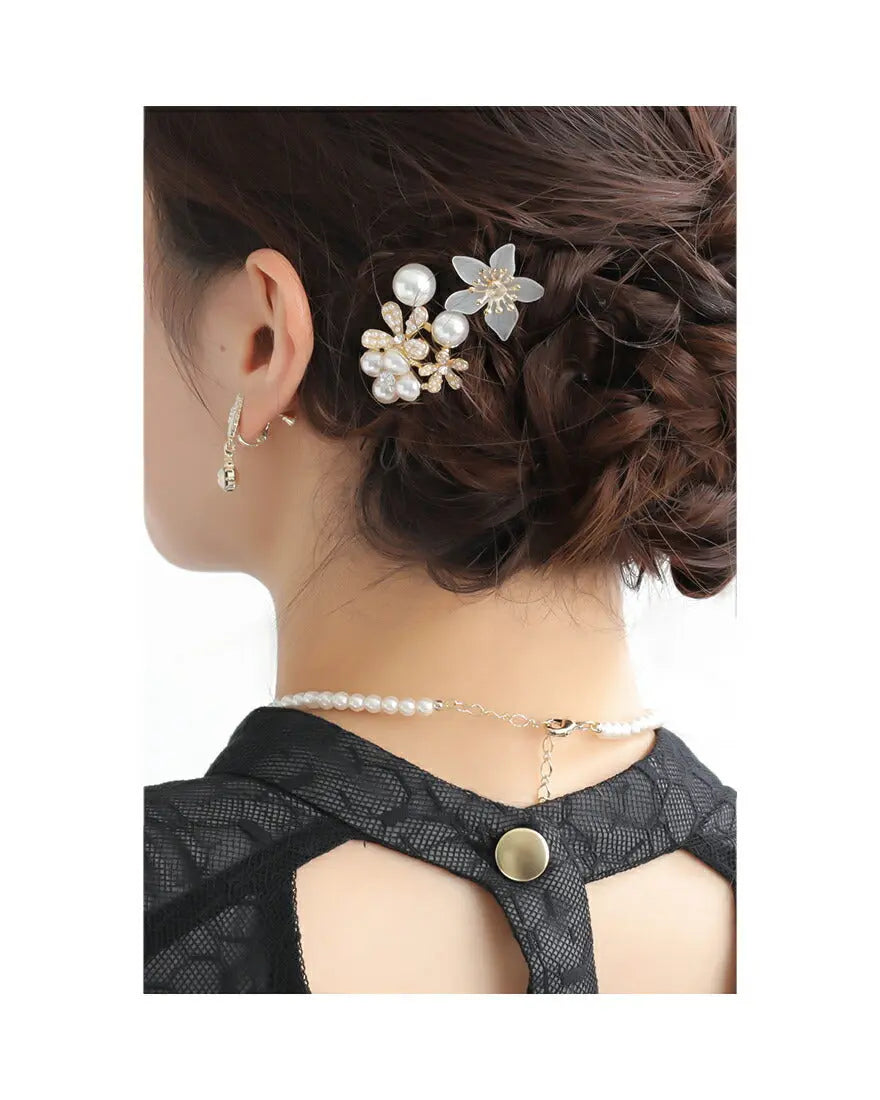 ネックレス結婚式パールアクセサリーパーティーゴージャスショートレディース2連50cm2WAYウェディングシンプルボリュームパールネックレス