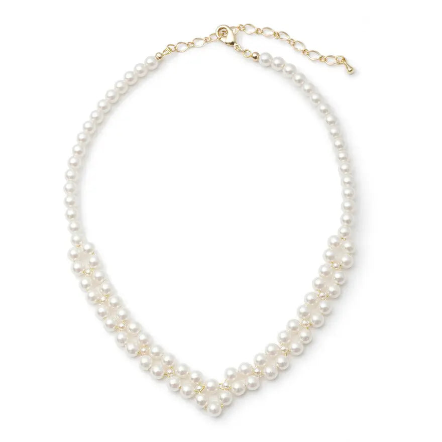 ネックレス結婚式パールアクセサリーパーティーゴージャスショートレディース2連50cm2WAYウェディングシンプルボリュームパールネックレス