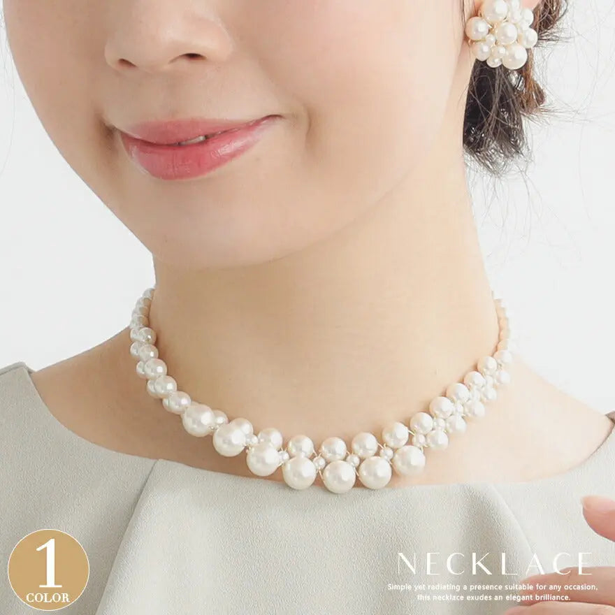 編み上げパールネックレス ネックレス パール 結婚式 アクセサリー チョーカー フォーマル パーティー レディース ウェディング シンプル ボリューム ショート パーティードレス通販TwinkleGIrls