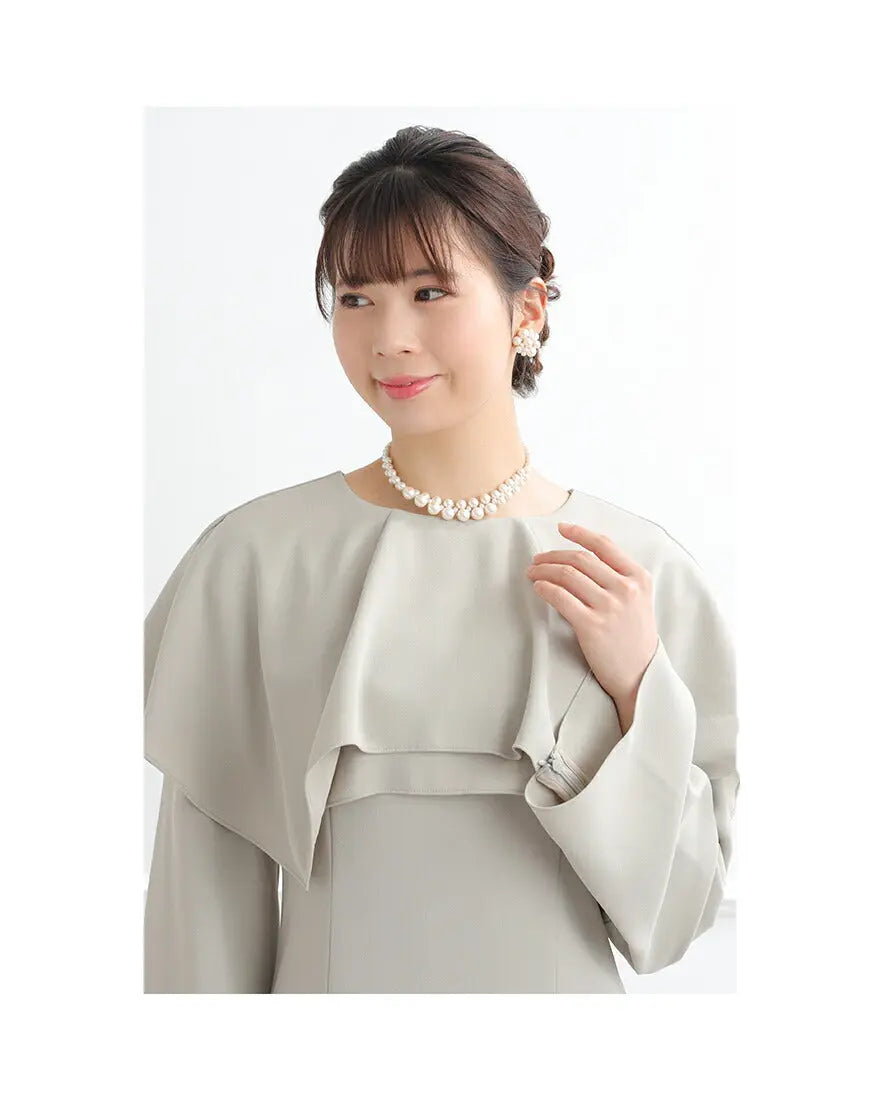 ネックレス結婚式パールアクセサリーパーティーゴージャスショートレディース2連50cm2WAYウェディングシンプルボリュームパールネックレス