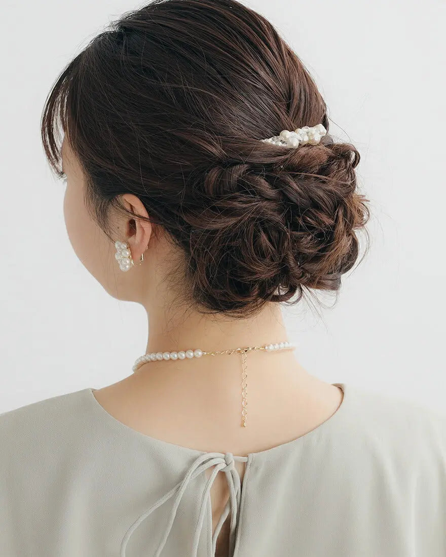 ネックレス結婚式パールアクセサリーパーティーゴージャスショートレディース2連50cm2WAYウェディングシンプルボリュームパールネックレス