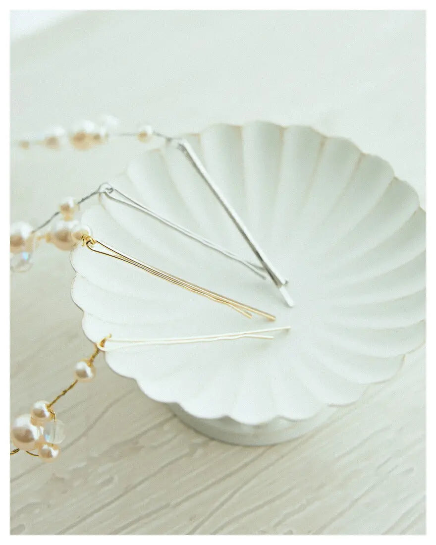 結婚式ヘアアクセサリーパールヘッドドレスウェディングヘアーアクセサリーお呼ばれゲストヘアピンパーティーヘアアクセ浴衣着物和装花嫁髪飾り二次会