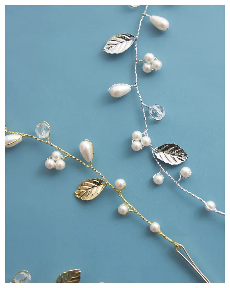 結婚式ヘアアクセサリーパールヘッドドレスウェディングヘアーアクセサリーお呼ばれゲストヘアピンパーティーヘアアクセ浴衣着物和装花嫁髪飾り二次会