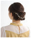 ヘアアクセサリー結婚式パールUピンアクセサリーヘアアクセサリーゲストパーティーヘアアクセゴールドお呼ばれ二次会