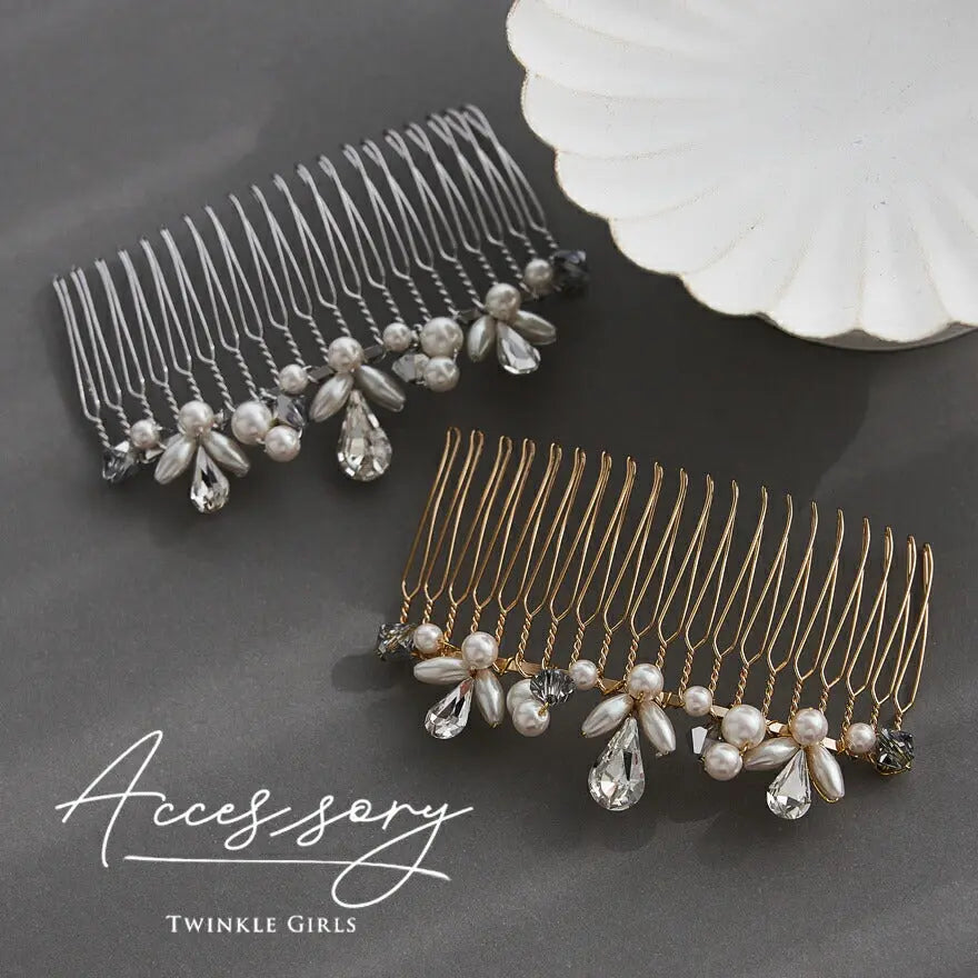 ヘアアクセサリー 結婚式 パール コーム ウェディング アクセサリー ヘアアクセサリー ゲスト ヘアピン パーティー ヘアアクセ 浴衣 着物 和装 花嫁 髪飾り お呼ばれ 二次会 パーティードレス通販TwinkleGIrls