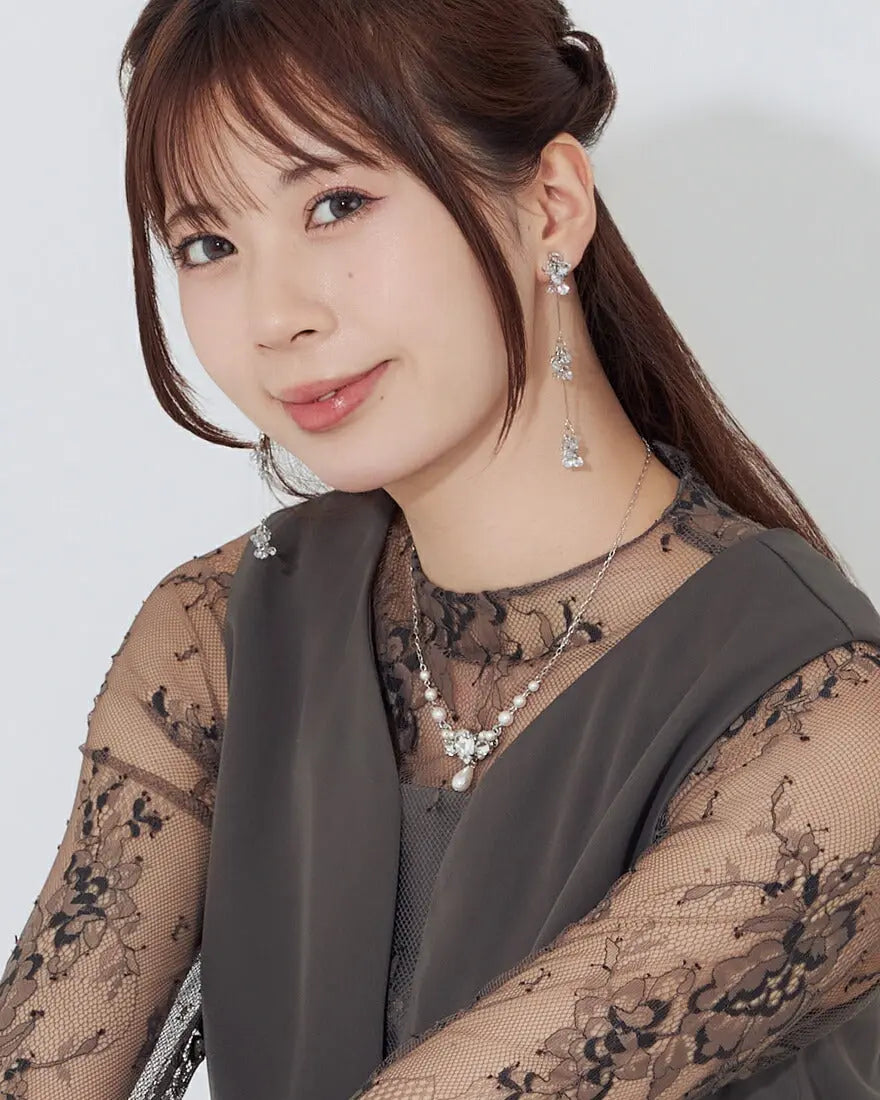 ネックレス結婚式パールアクセサリーパーティーゴージャスショートレディース2連50cm2WAYウェディングシンプルボリュームパールネックレス