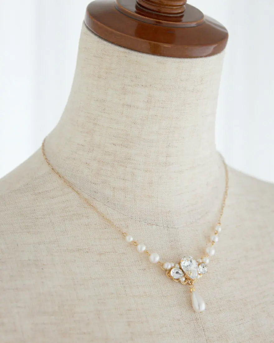 ネックレス結婚式パールアクセサリーパーティーゴージャスショートレディースチェーンウェディングシンプルボリュームパールネックレス