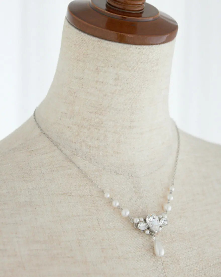 ネックレス結婚式パールアクセサリーパーティーゴージャスショートレディースチェーンウェディングシンプルボリュームパールネックレス