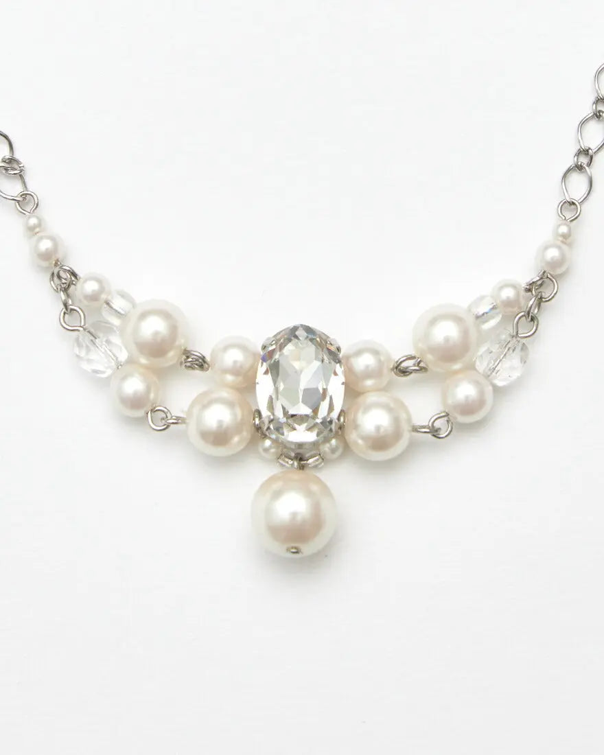 ネックレス 結婚式 パール アクセサリー パーティー ゴージャス ショート レディース  チェーン ウェディング シンプル ボリューム パールネックレス パーティードレス通販TwinkleGIrls