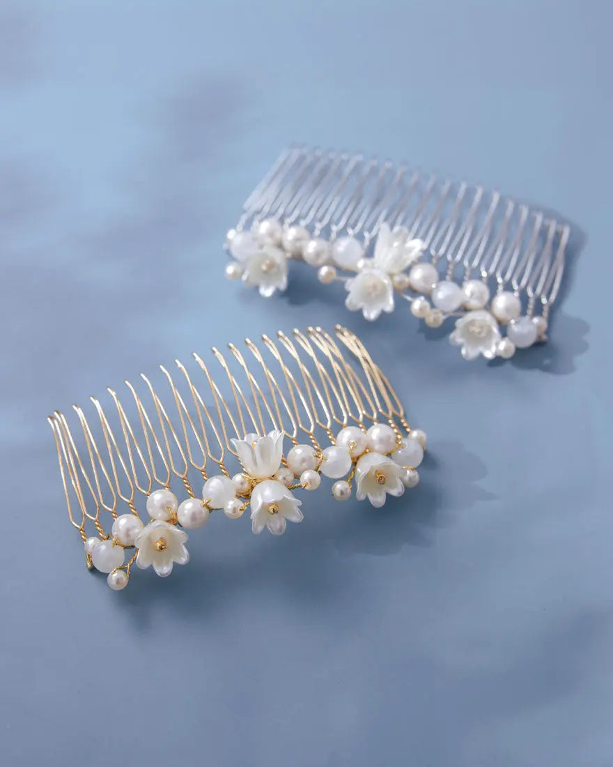 ヘアアクセサリー結婚式パールUピンアクセサリーヘアアクセサリーゲストパーティーヘアアクセゴールドお呼ばれ二次会