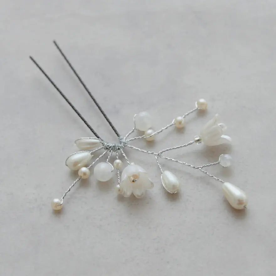 ヘアアクセサリー結婚式パールUピンアクセサリーヘアアクセサリーゲストパーティーヘアアクセゴールドお呼ばれ二次会