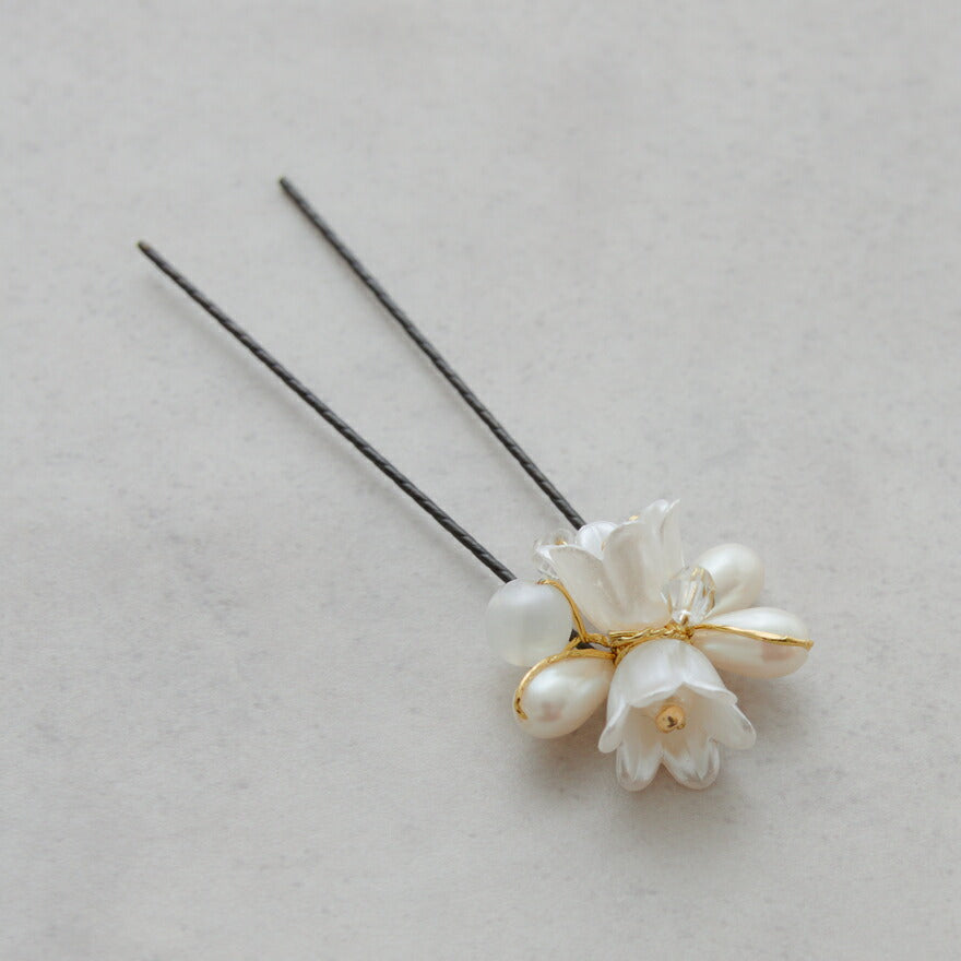 ヘアカフポニーフック結婚式ヘアアクセサリーパールヘアーカフウェディングヘアーアクセサリーお呼ばれゲストヘアピンパーティーヘアアクセ浴衣着物和装花嫁髪飾り二次会