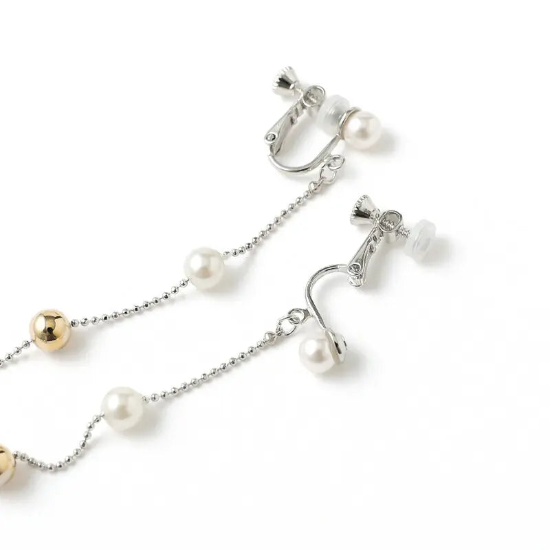 イヤリング結婚式パールアクセサリー揺れるステーションパーティーシンプルレディースウェディングパールイヤリング