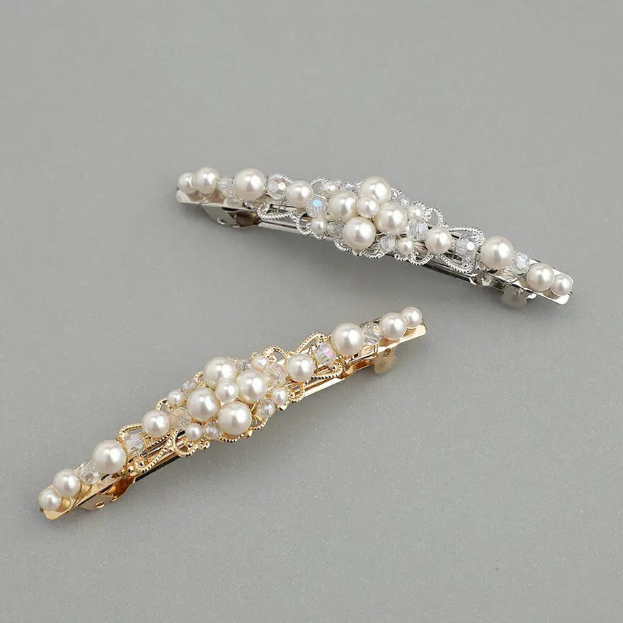 ヘアアクセサリー結婚式パールUピンアクセサリーヘアアクセサリーゲストパーティーヘアアクセゴールドお呼ばれ二次会