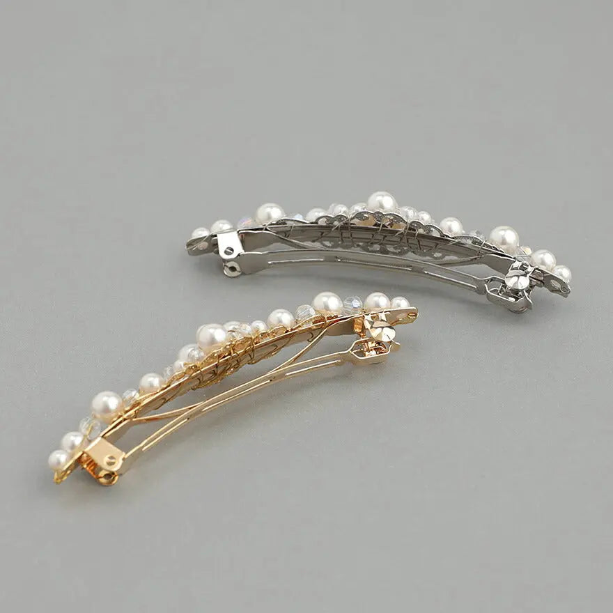 ヘアアクセサリー結婚式パールUピンアクセサリーヘアアクセサリーゲストパーティーヘアアクセゴールドお呼ばれ二次会