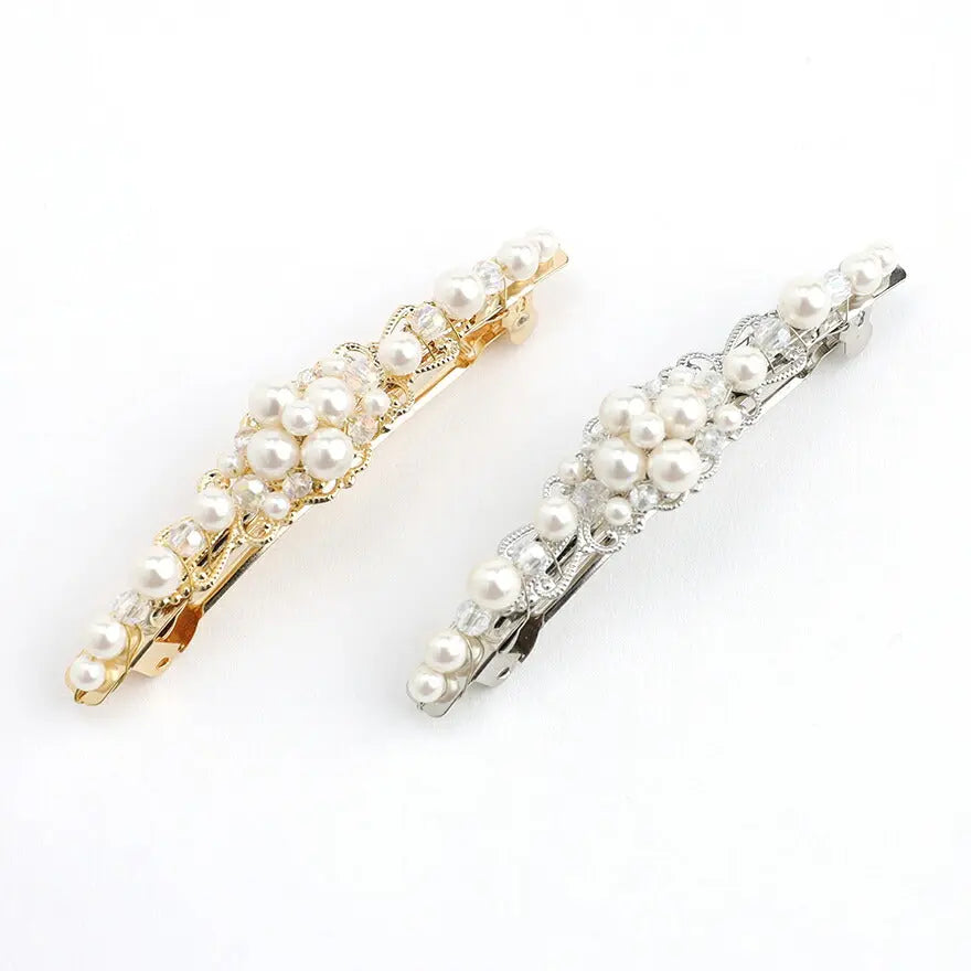 ヘアアクセサリーパールヘアクリップ結婚式ウェディングアクセサリーヘアアクセサリーゲストヘアピンパーティーヘアアクセ浴衣着物和装花嫁髪飾りお呼ばれ二次会