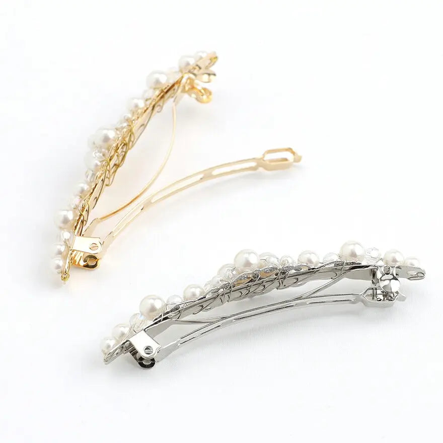 ヘアアクセサリーパールヘアクリップ結婚式ウェディングアクセサリーヘアアクセサリーゲストヘアピンパーティーヘアアクセ浴衣着物和装花嫁髪飾りお呼ばれ二次会