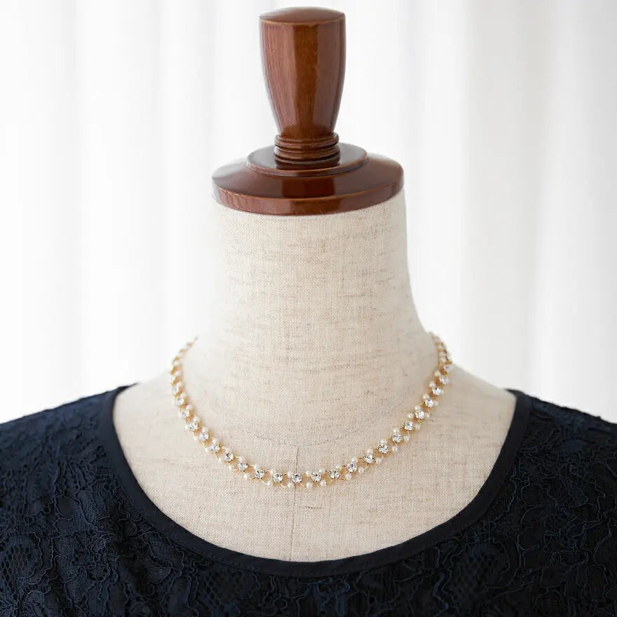 結婚式 ネックレス アクセサリー パール レディース パーティー/パールネックレス/お呼ばれ/ビジュー ゴールド パーティードレス通販TwinkleGIrls