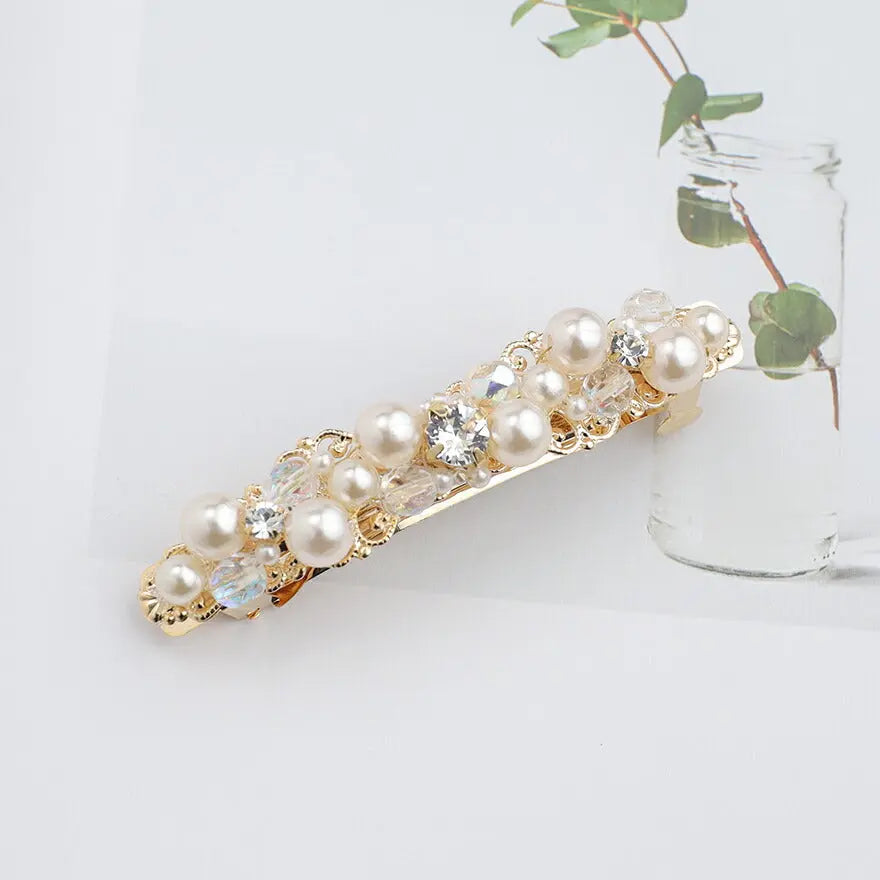 ヘアアクセサリー結婚式パールUピンアクセサリーヘアアクセサリーゲストパーティーヘアアクセゴールドお呼ばれ二次会