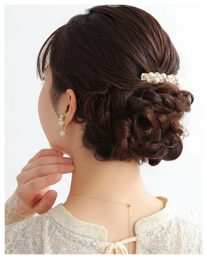 ヘアアクセサリーヘアクリップ  パール 結婚式 ウェディング アクセサリー ヘアアクセサリー ゲスト ヘアピン パーティー ヘアアクセ 浴衣 着物 和装 花嫁 髪飾り お呼ばれ 二次会 パーティードレス通販TwinkleGIrls