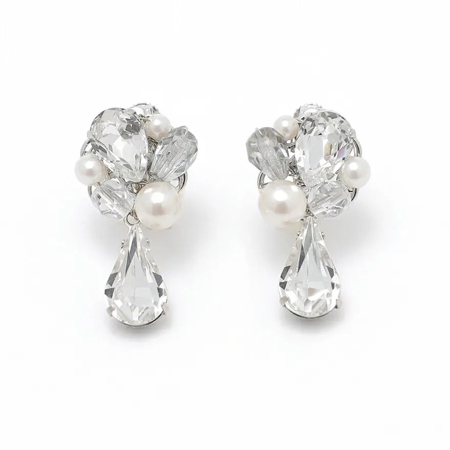 イヤリング ピアス 結婚式 パール アクセサリー ウェディング ニッケルフリー ゲスト 大ぶり 揺れる パーティー ゴールド/シルバー 和装 花嫁 ボリューム お呼ばれ 二次会 パーティードレス通販TwinkleGIrls