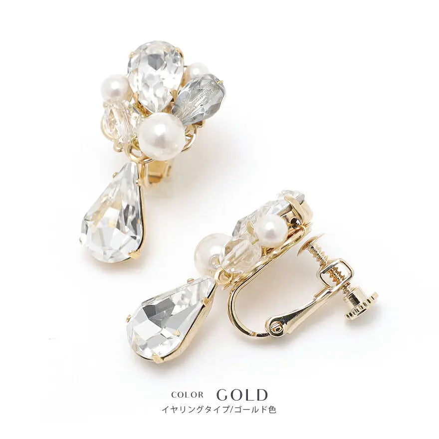 ヘアアクセサリー結婚式パールUピンアクセサリーヘアアクセサリーゲストパーティーヘアアクセゴールドお呼ばれ二次会