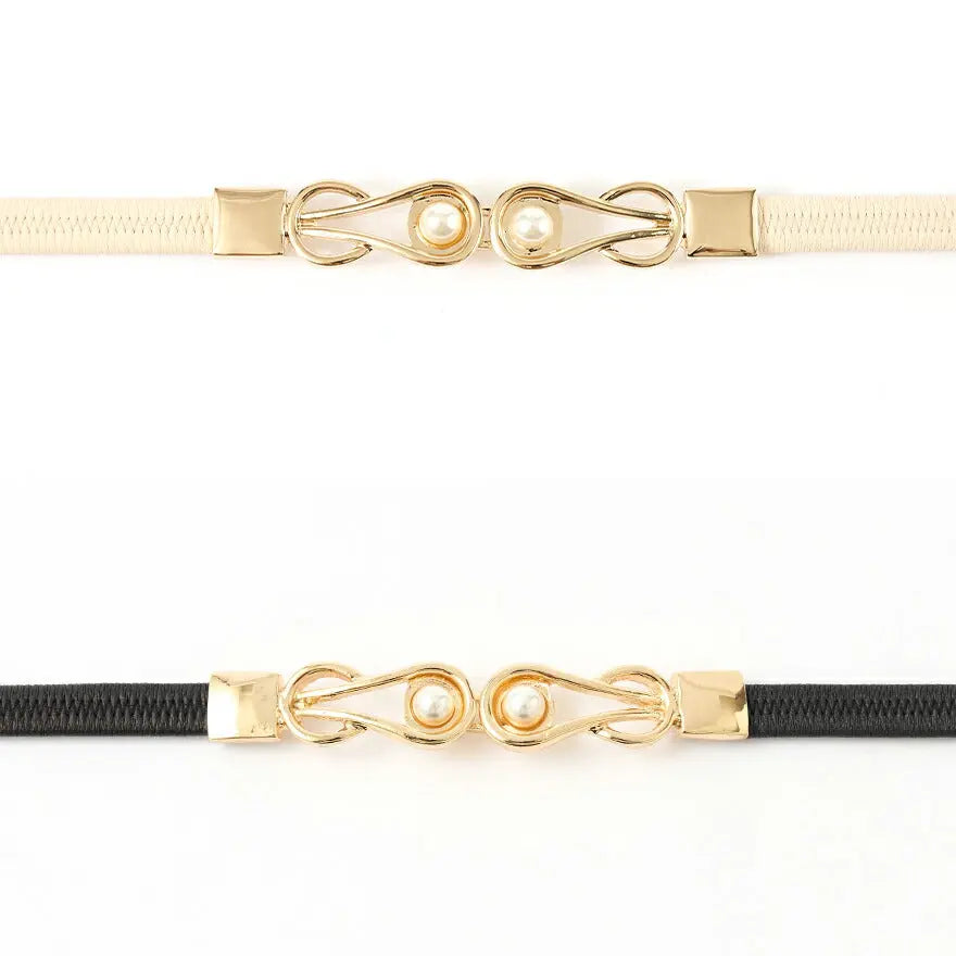 ベルト結婚式お呼ばれ細ベルトパーティードレスドレスワンピースレディースパール一粒パールゴムパーティーパールベルトおしゃれウエストマークお宮参りお茶会観劇