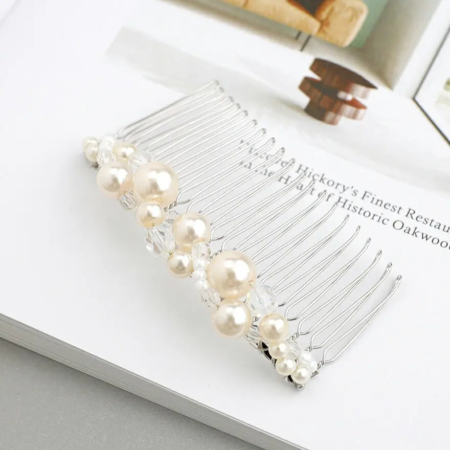 ヘアアクセサリー結婚式パールUピンアクセサリーヘアアクセサリーゲストパーティーヘアアクセゴールドお呼ばれ二次会