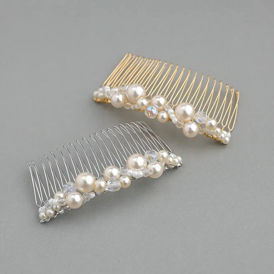 ヘアアクセサリー結婚式パールUピンアクセサリーヘアアクセサリーゲストパーティーヘアアクセゴールドお呼ばれ二次会