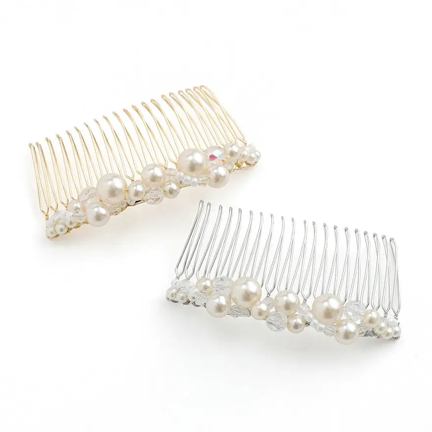 ヘアアクセサリー結婚式パールUピンアクセサリーヘアアクセサリーゲストパーティーヘアアクセゴールドお呼ばれ二次会