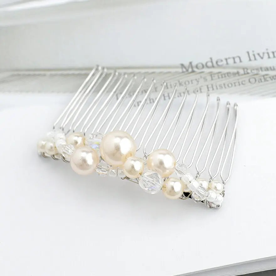 ヘアアクセサリー結婚式パールUピンアクセサリーヘアアクセサリーゲストパーティーヘアアクセゴールドお呼ばれ二次会