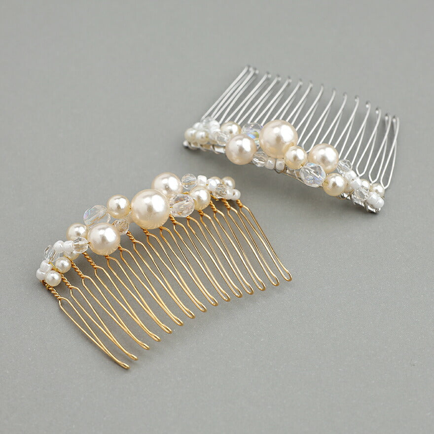 ヘアアクセサリー結婚式パールUピンアクセサリーヘアアクセサリーゲストパーティーヘアアクセゴールドお呼ばれ二次会