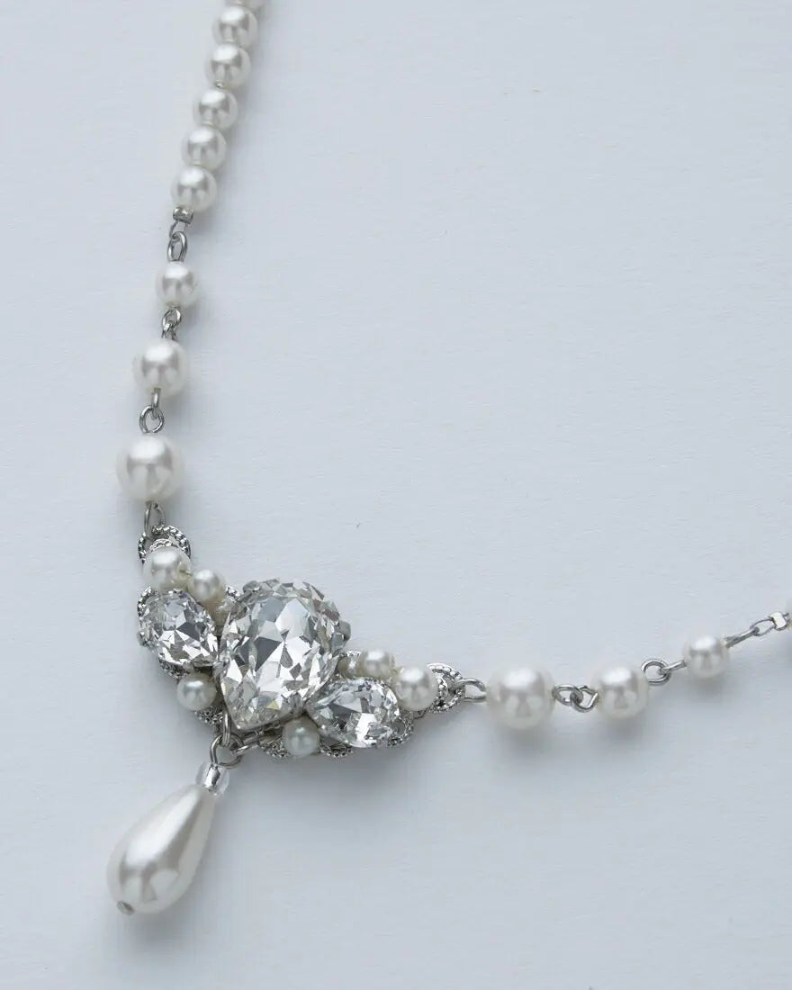 ネックレス結婚式パールアクセサリーパーティーゴージャスショートレディース2連50cm2WAYウェディングシンプルボリュームパールネックレス