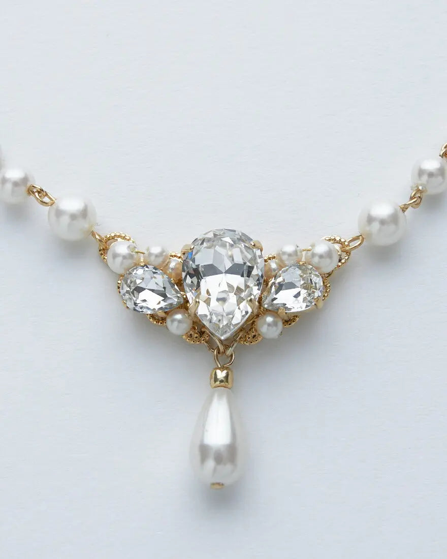 ネックレス結婚式パールアクセサリーパーティーゴージャスショートレディース2連50cm2WAYウェディングシンプルボリュームパールネックレス