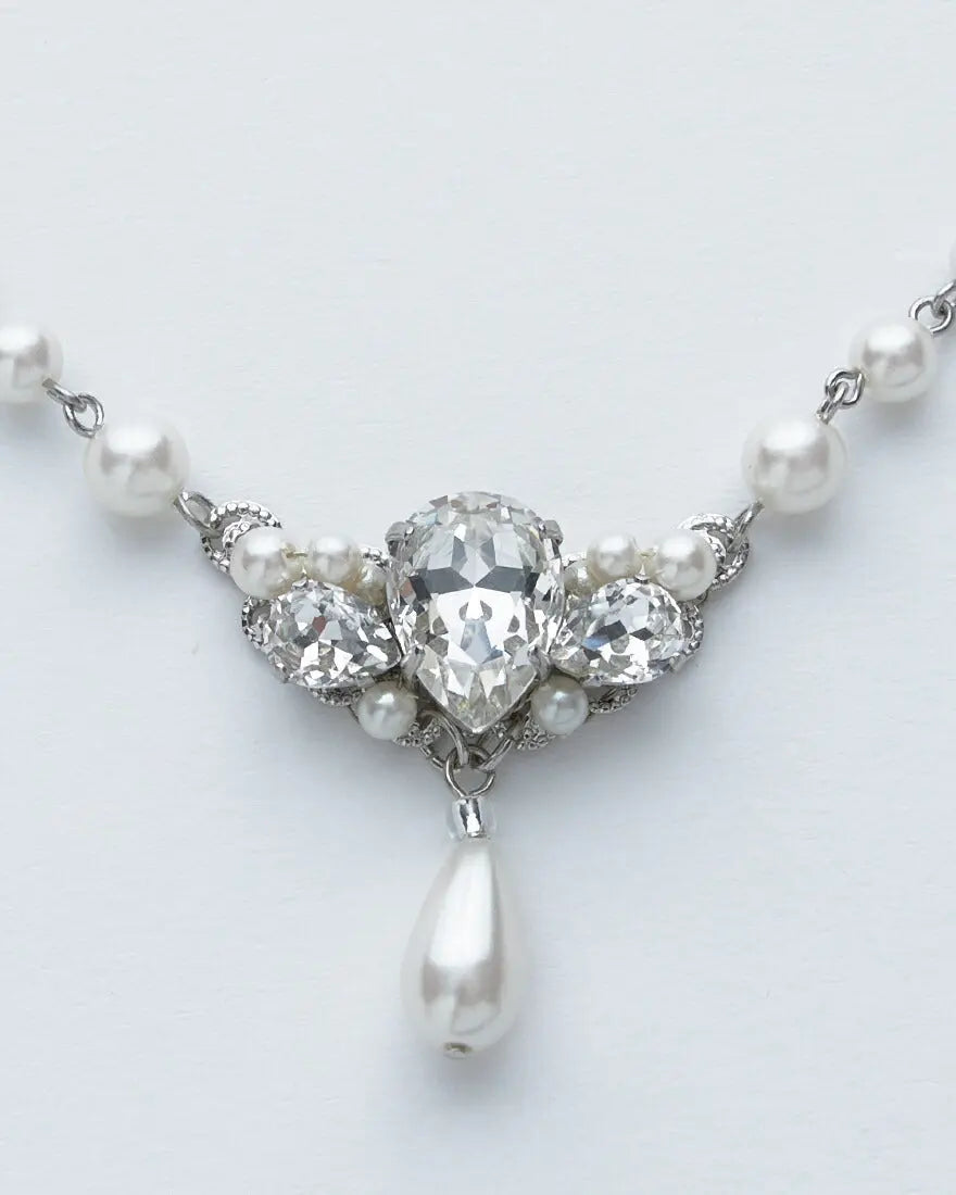 ネックレス結婚式パールアクセサリーパーティーゴージャスショートレディース2連50cm2WAYウェディングシンプルボリュームパールネックレス