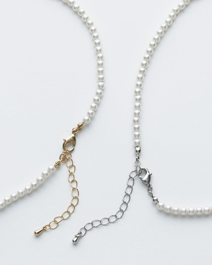ネックレス結婚式パールアクセサリーパーティーゴージャスショートレディース2連50cm2WAYウェディングシンプルボリュームパールネックレス