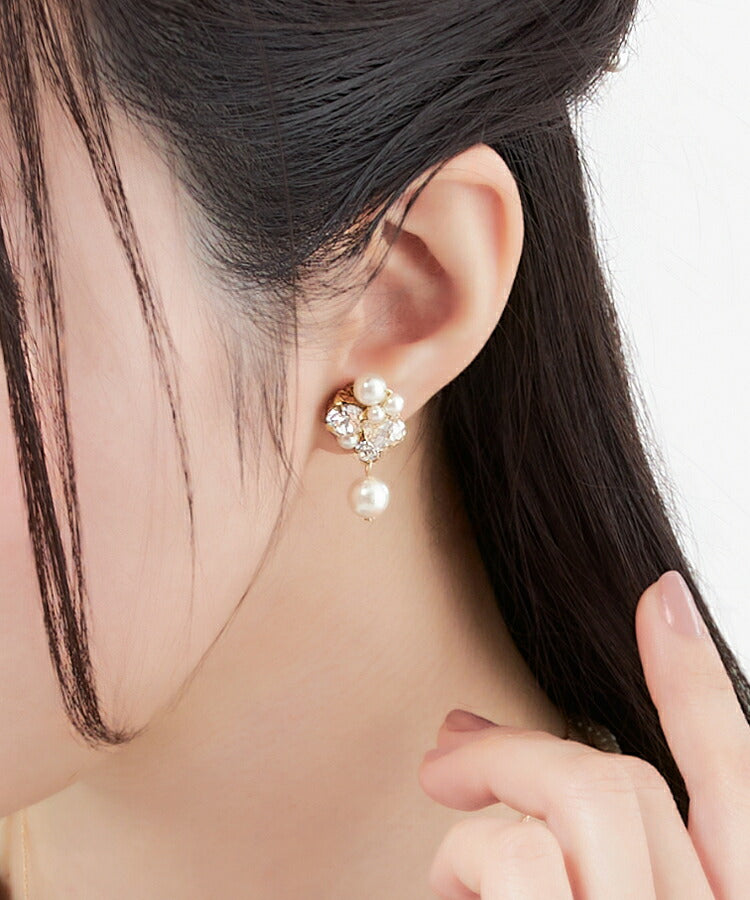 ヘアアクセサリー結婚式パールUピンアクセサリーヘアアクセサリーゲストパーティーヘアアクセゴールドお呼ばれ二次会