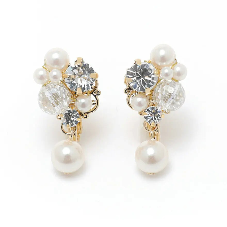 ヘアアクセサリー結婚式パールUピンアクセサリーヘアアクセサリーゲストパーティーヘアアクセゴールドお呼ばれ二次会