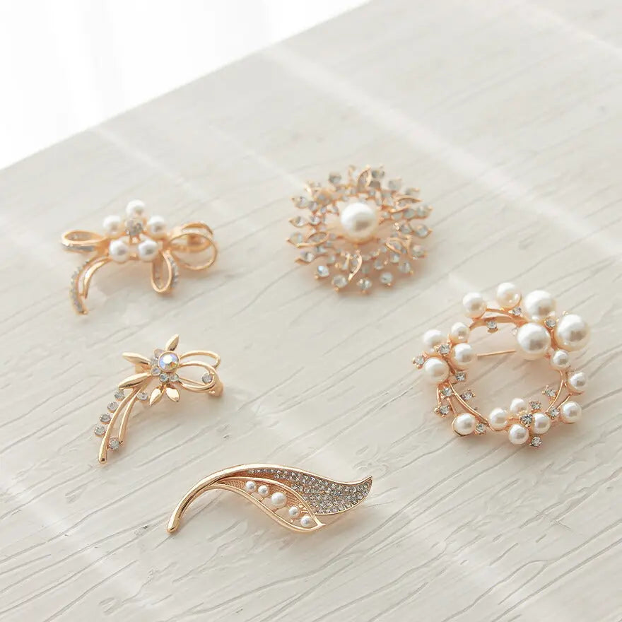 ブローチパールセレモニー結婚式上品入園式卒園式入学式卒業式パーティー披露宴ゴールドシンプル