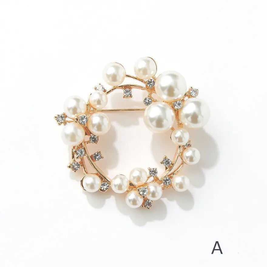 ブローチパールセレモニー結婚式上品入園式卒園式入学式卒業式パーティー披露宴ゴールドシンプル
