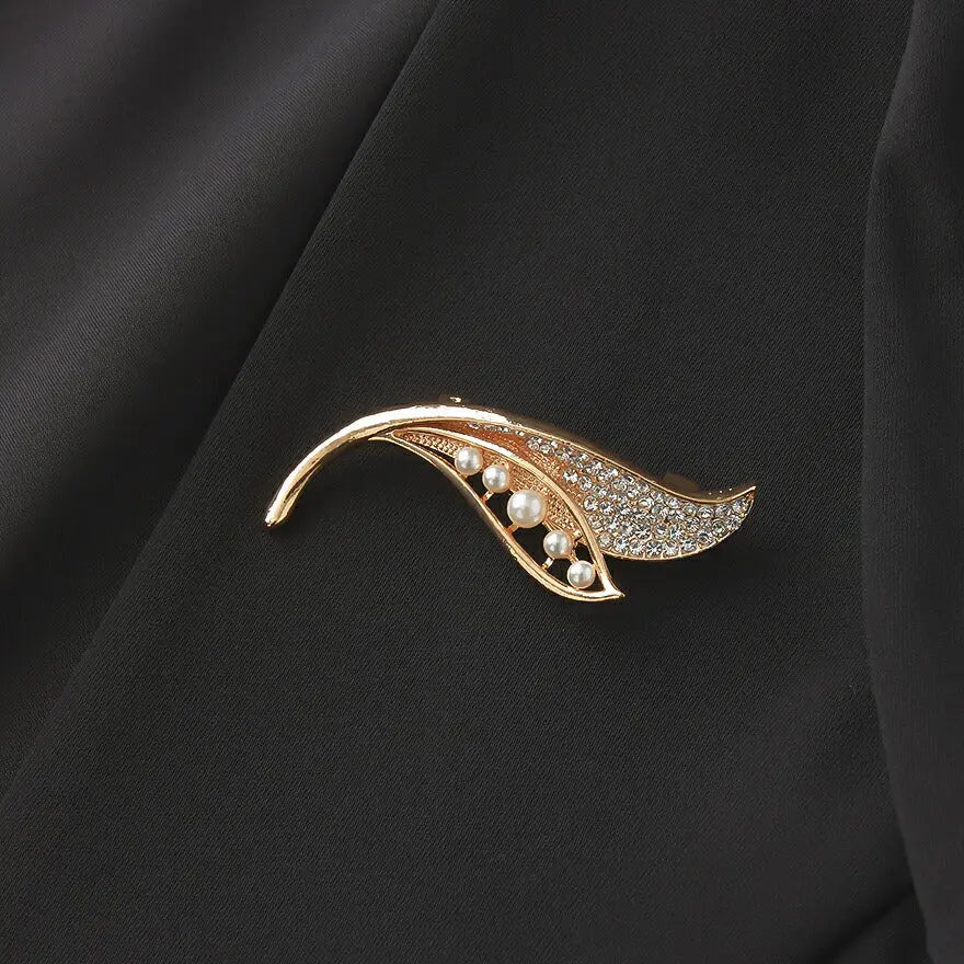 ブローチパールセレモニー結婚式上品入園式卒園式入学式卒業式パーティー披露宴ゴールドシンプル