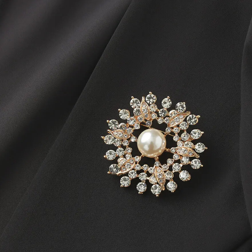 ブローチパールセレモニー結婚式上品入園式卒園式入学式卒業式パーティー披露宴ゴールドシンプル
